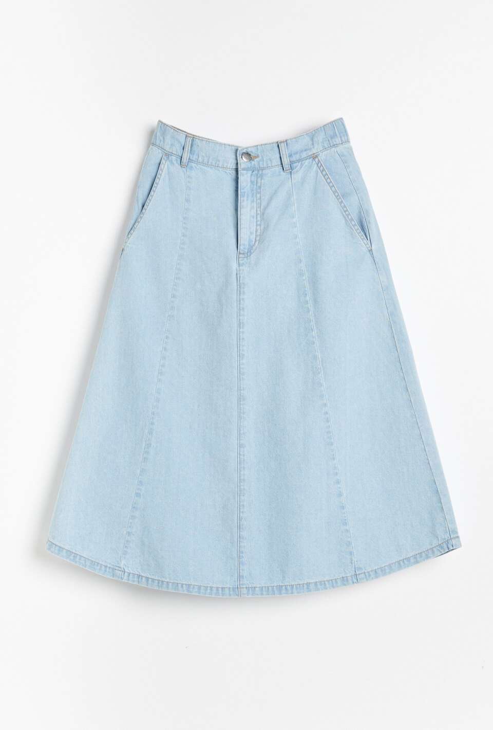 Skirt Solid Color High Waist