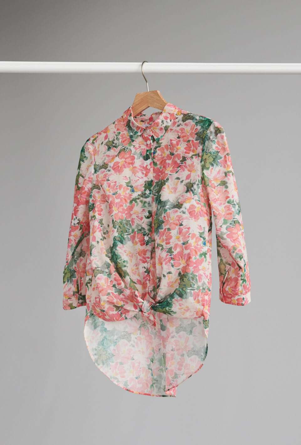 Floral Print Women`s Blouse