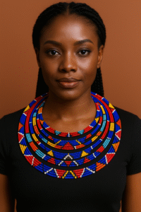 Beaded Necklaces with Tribal Patterns
