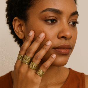 Fulani-Inspired Brass Rings