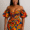 Off-Shoulder Kente Corset Dress