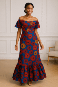 Ankara Maxi with Ruffled Hem