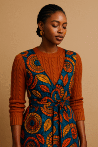 Ankara with knitwear