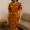 Ankara Shift Dress with Black Pumps