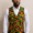 Kente waistcoat, white shirt