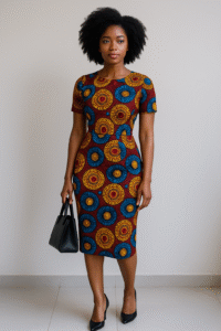 Ankara midi dress