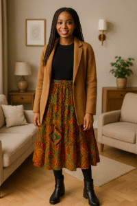 Layered Maxi Skirt + Tights