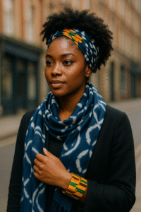 Adire Scarves with Tie-Dye Flair