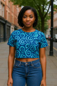 Adire Crop Tops with Jeans