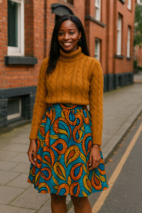 Ankara Skirts with UK Knits