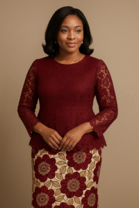 Layered Lace and Ankara Combo