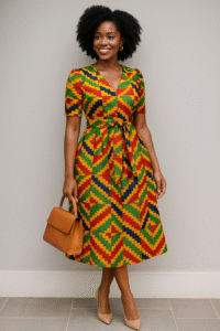 kente midi dress