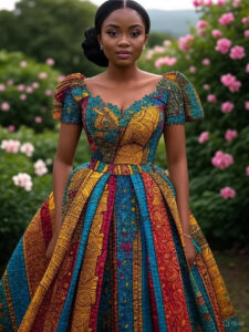 ankara a line dress