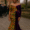 kente and velvet gown