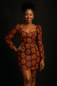 ankara mini dress