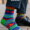 brightly coloured socks