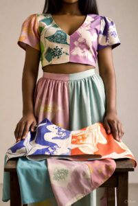 adire crop top