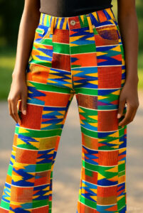 Kente Wide-Leg Jeans